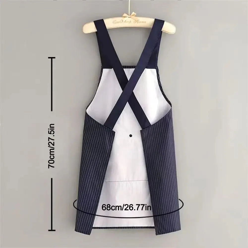 Kitchen Apron with Removable Hand Towel Waterproof Restaurant Cooking Sleeveless Apron Anti-fouling Baking Bibs 2025New