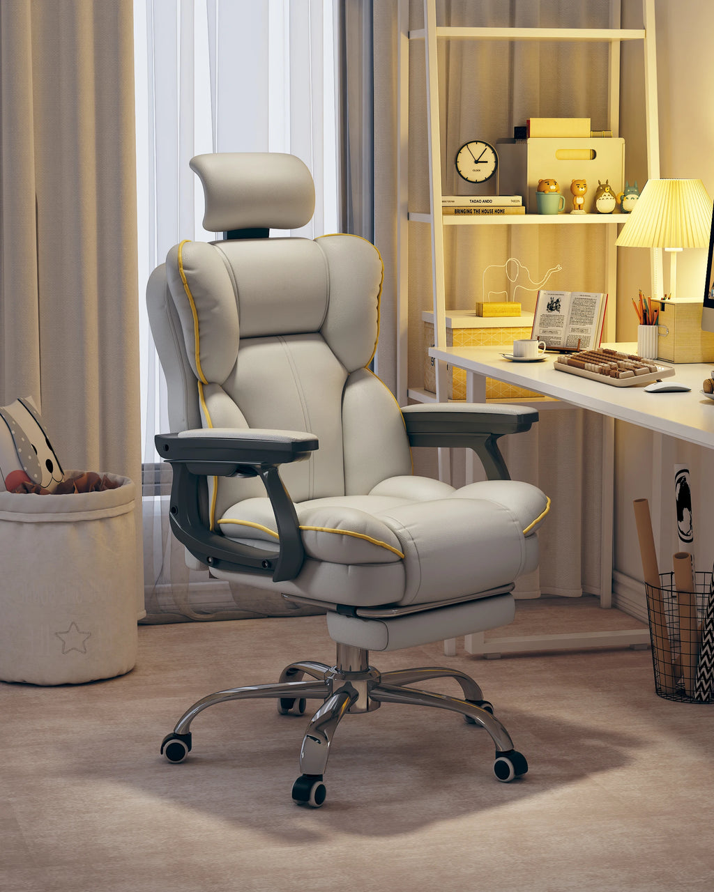 Ergonomic Chair PU Leather Computer Gaming Chairs Executive Gamer Chair Adjustable High Back Office Chair Office Furniture