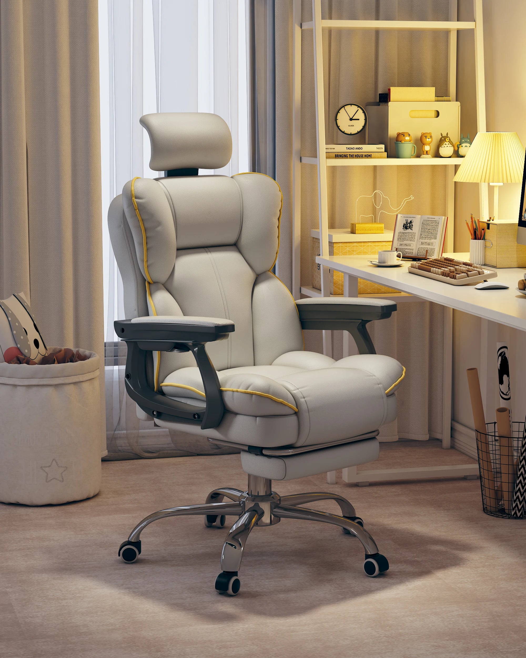 Ergonomic Chair PU Leather Computer Gaming Chairs Executive Gamer Chair Adjustable High Back Office Chair Office Furniture