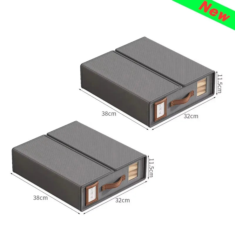 1pc Non-woven Fabric Bed Sheet Storage Box Foldable Clothes Storage Box Large-capacity Covered Storage Basket Wardrobe Organizer