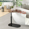 Adjustable C-Shaped Side Table with Swivel Top - Multi-Height End Table for Couch, Bed, Bathtub & Living Room