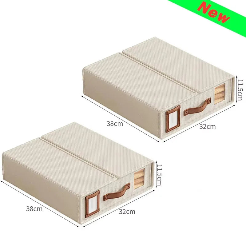 1pc Non-woven Fabric Bed Sheet Storage Box Foldable Clothes Storage Box Large-capacity Covered Storage Basket Wardrobe Organizer