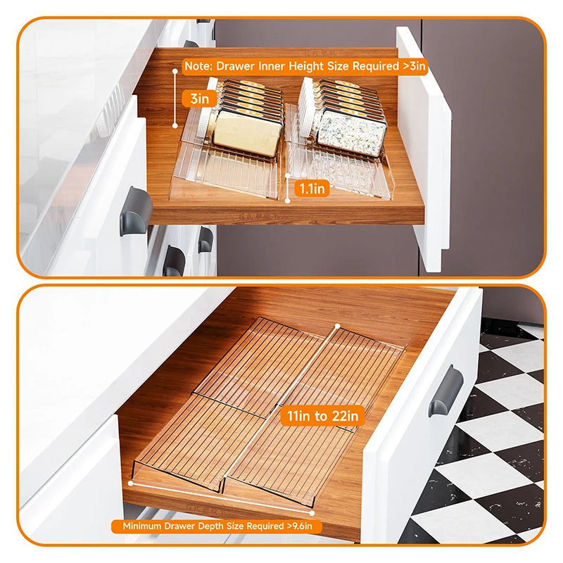 Kitchen Drawer Seasoning Bottle Storage Rack Stepped Style Multiple Layers Cabinet Organizer Adjustable Spice Jars Display Stand