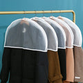 5pcs Clothing Dust Cover PEVA Clear Suits Protective Cover Moisture-proof Mold-proof Clothing Storage Cover Wardrobe Organizer