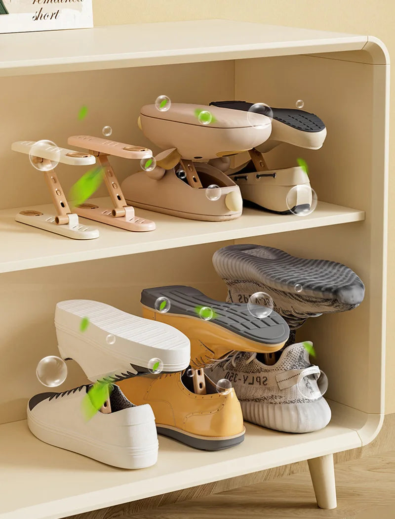 1pc Shoes Rack Double-layered Adjustable Slippers Holders Shoe Cabinet Organizer Deodorizing Shoes Shelf Save Space
