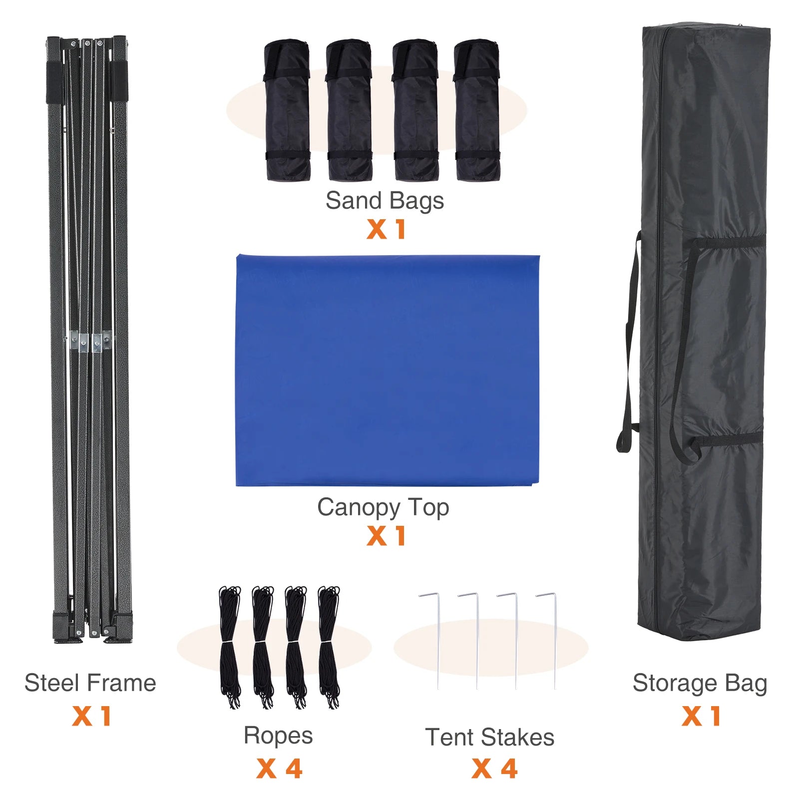 JHK 10x10ft Pop Up Outdoor Canopy Tent Easy Setup Shade Instant Portable Sun Shelter Canopy Tent with Sand Bags for Camping