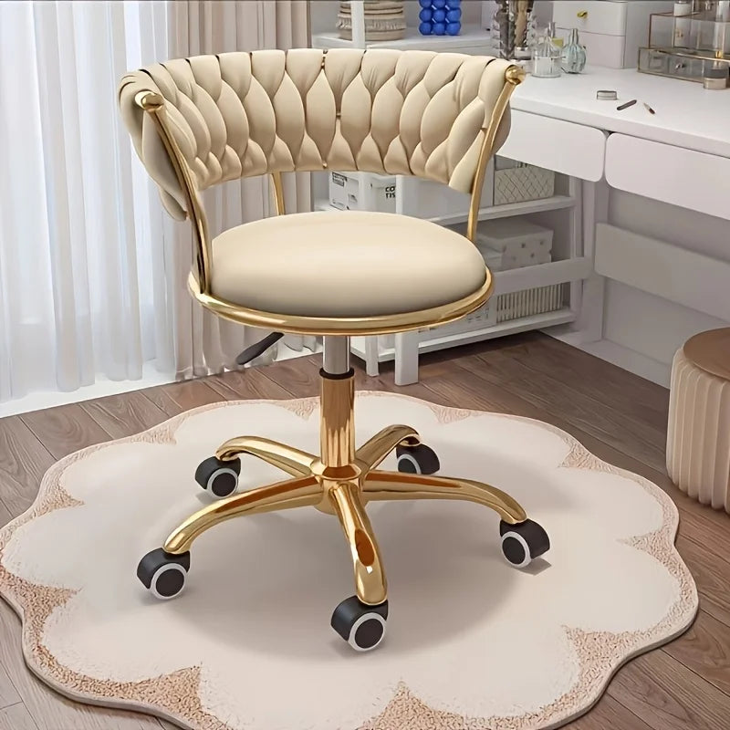 Dressing Chair，Swivel Adjustable Height Vanity Stool, Accent Chair for Bedroom Makeup, Salon, Spa & Home Office