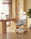 VASAGLE Ergonomic Mesh Office Chair with Adjustable Lumbar Support and Headrest, 90-105° Tilt Function, Wide Seat, Flip‑Up Armr