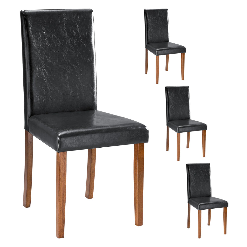 JHK Faux Leather Ergonomic Office Chairs Set of 4 Soft Cushion Seat High Backrest Living Room Gaming Chair Waterproof Thickened
