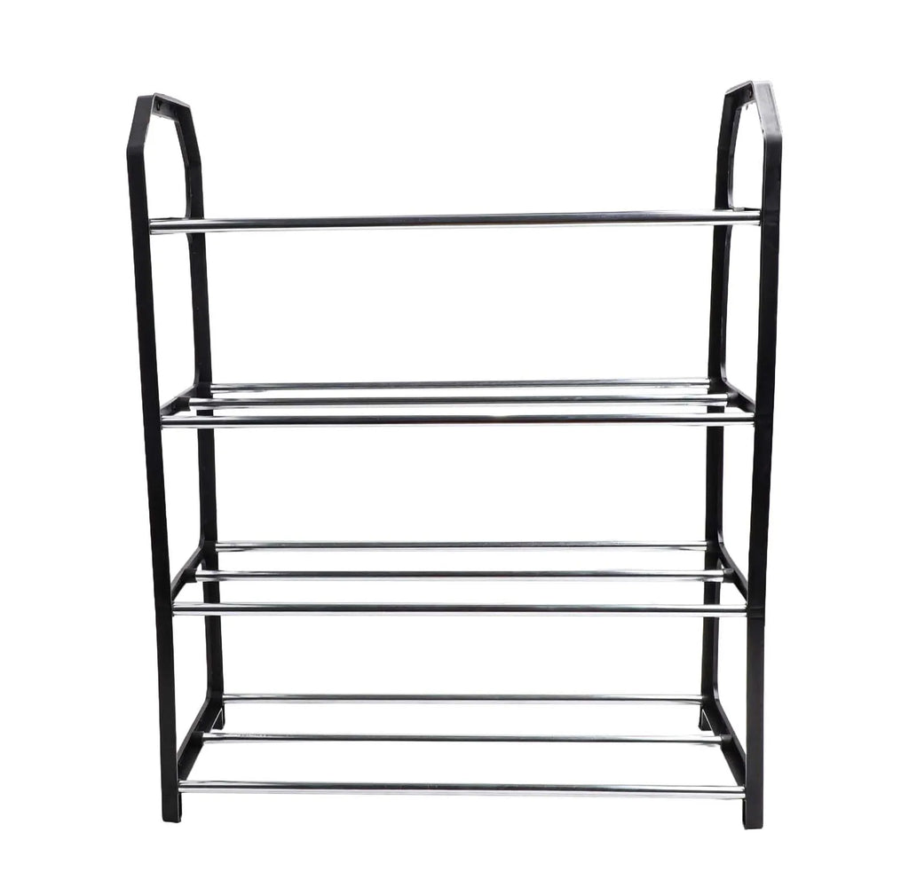 4-Layer Metal Shoe Rack Simple Shoe Shelf Footwear Organizer Stand Holder Large Capacity Shoe Shelf Living Room Storage