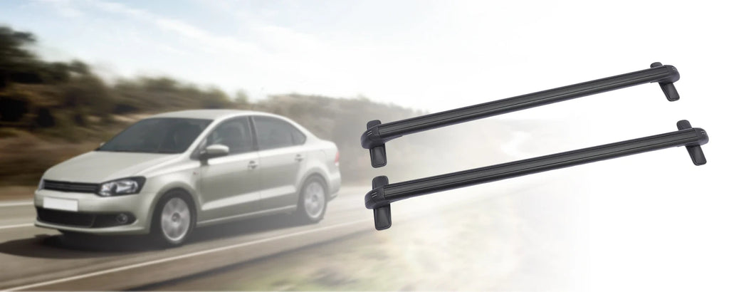 2Pcs Car Top Luggage Rack Car Roof Lockable Luggage Cross Bars Carrier 1m Aluminum Roof Racks Universal Use for 4 or 5 Door Cars
