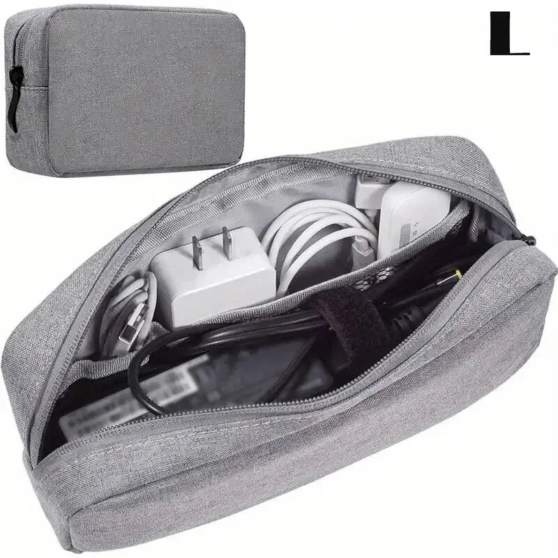 Portable Charging Cable Storage Bag Digital Separated Travel Bag Multifunctional Mobile Data USB Cable Power Bank Organizer Bag