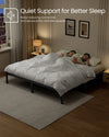 VASAGLE King Metal Bed Frame 14 Inches Tall, 1100 lb Weight Capacity, No Box Spring Needed, with Under-Bed Storage, Easy Setup,