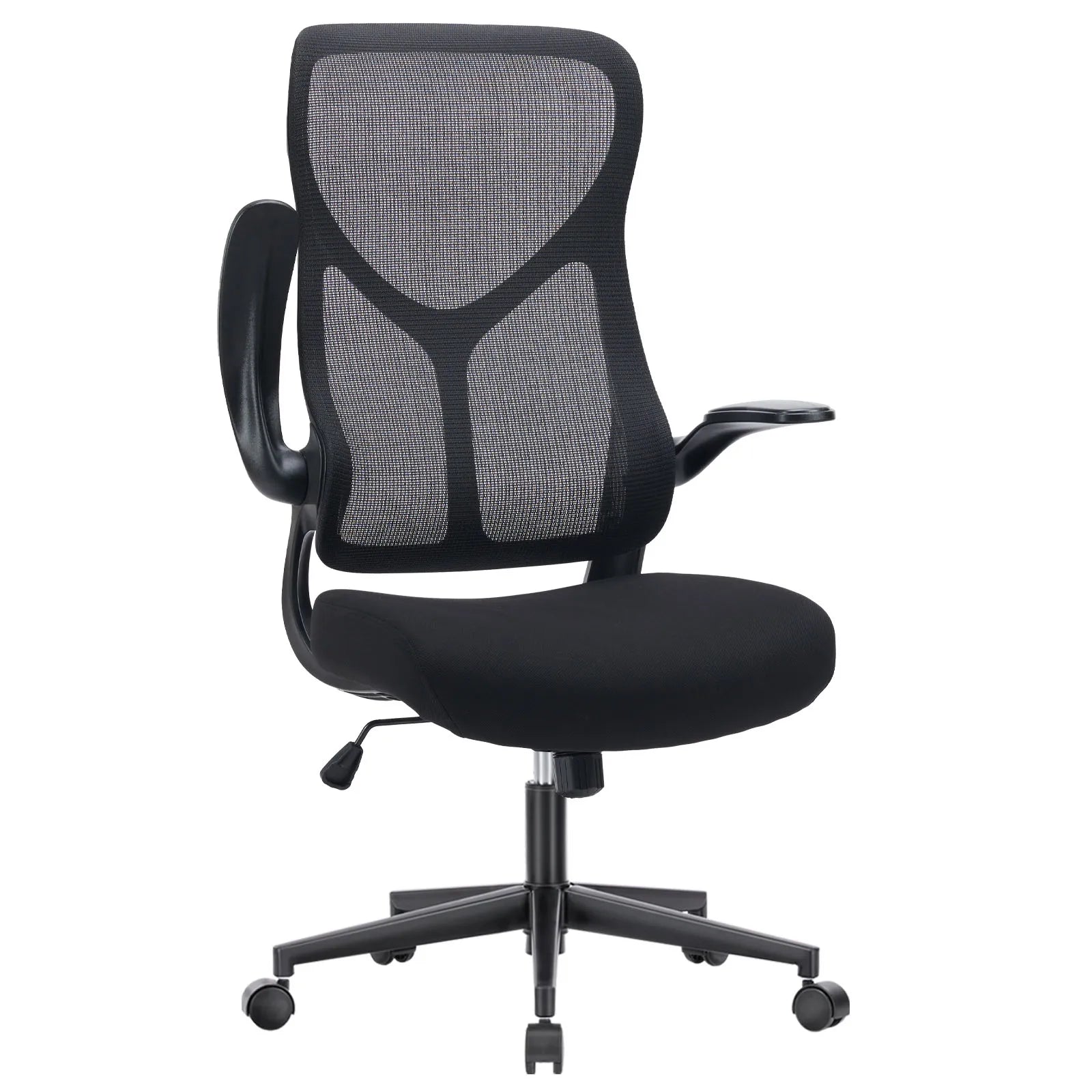 JHK Mesh Lumbar Support Office Desk Computer Chair Ergonomic High Back Swivel Rolling Gaming Chairs With Wheels And Flip-up Arms