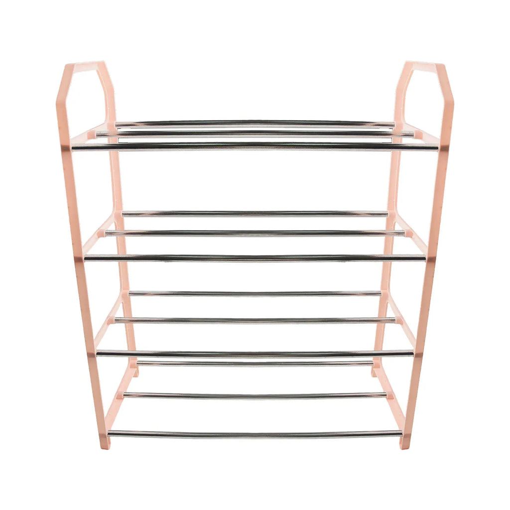 4-Layer Metal Shoe Rack Simple Shoe Shelf Footwear Organizer Stand Holder Large Capacity Shoe Shelf Living Room Storage