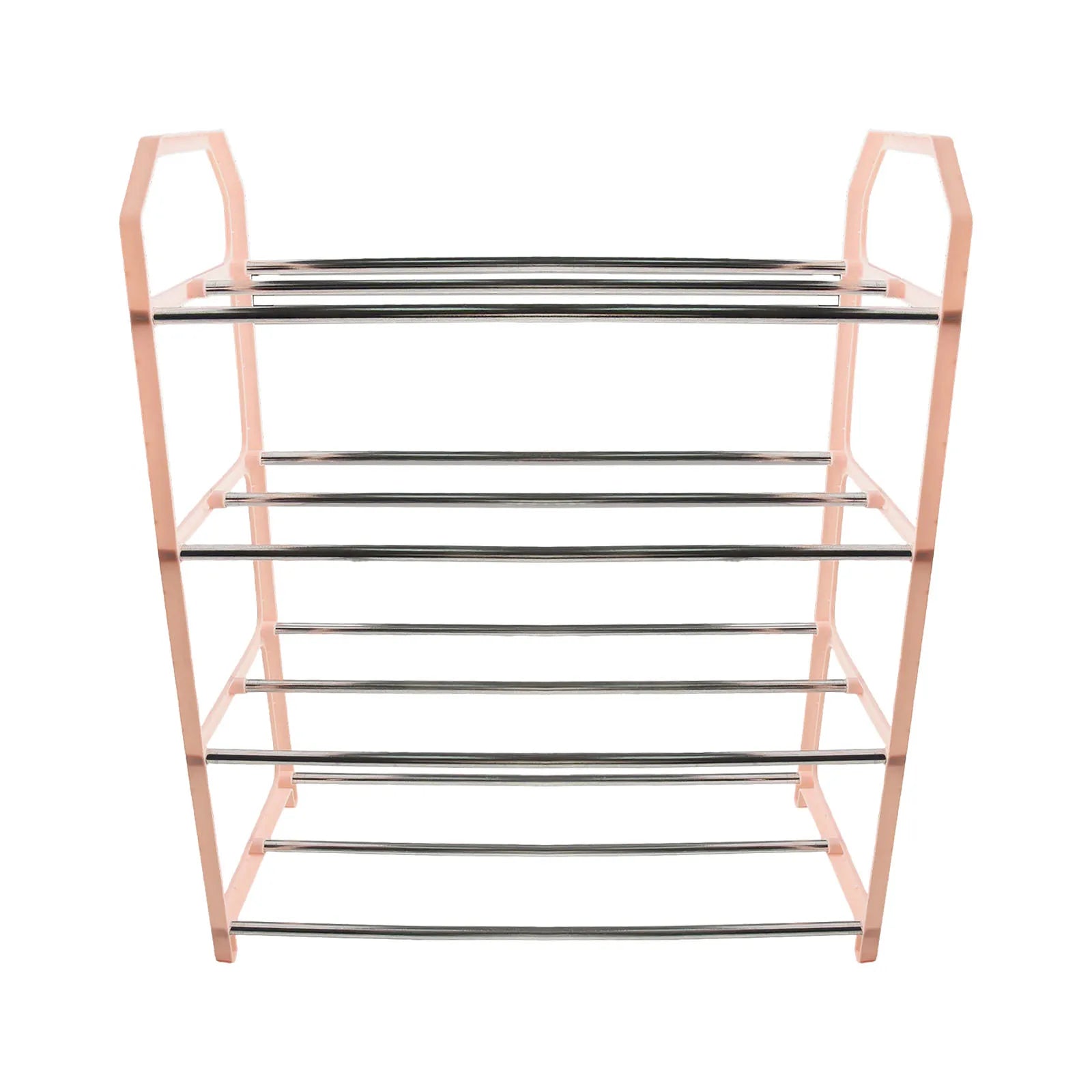 4-Layer Metal Shoe Rack Simple Shoe Shelf Footwear Organizer Stand Holder Large Capacity Shoe Shelf Living Room Storage