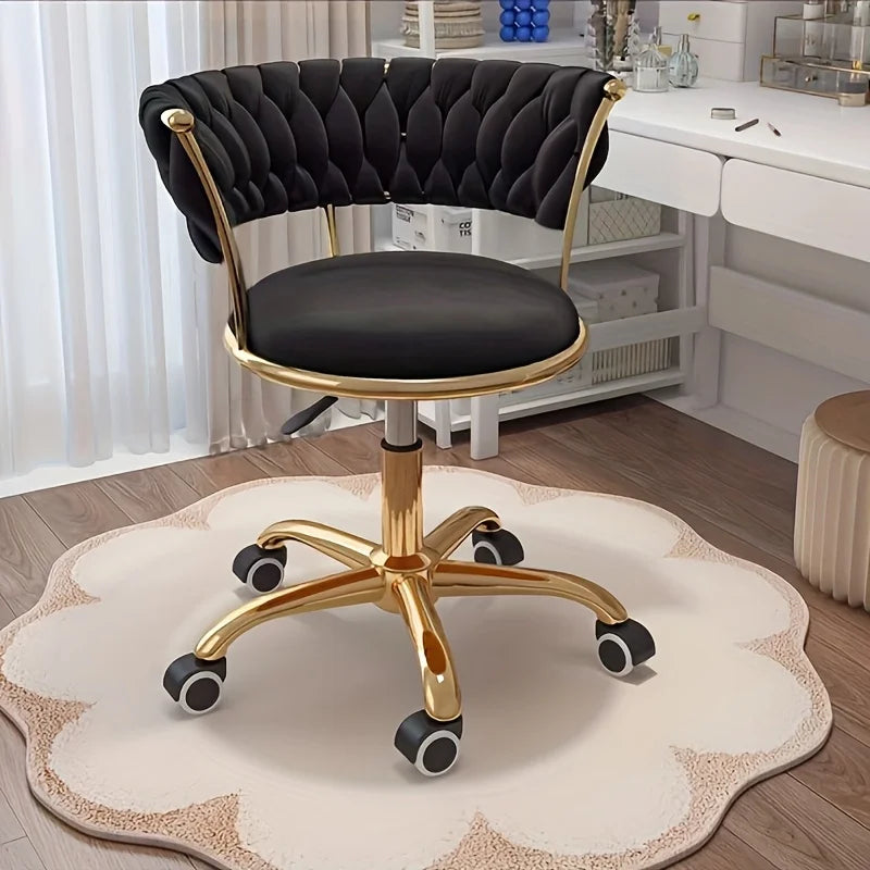 Dressing Chair，Swivel Adjustable Height Vanity Stool, Accent Chair for Bedroom Makeup, Salon, Spa & Home Office
