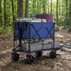 JHK Outdoor Wagons Cart Double Decker 440 lbs Large Capacity Collapsible Foldable Garden Beach Cart for Grocery Garden Camping