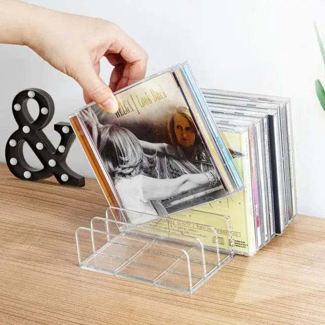DVD/CD Organizer,Eyeshadow Palette Storage Tray Cosmetics Rack Makeup Tools Compartment Holder Sunglasses Storage Shelf