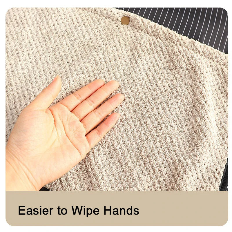 Kitchen Apron with Removable Hand Towel Waterproof Restaurant Cooking Sleeveless Apron Anti-fouling Baking Bibs 2025New