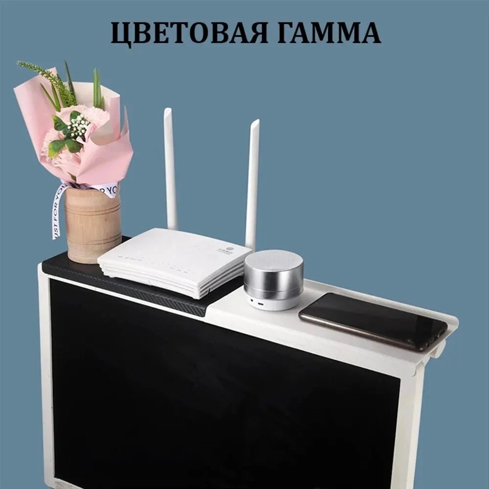 1PC Computer and TV Screen Storage Rack Wireless Router Set-top Box Rack No Perforated Storage Bracket Divine Tool Hot Selling