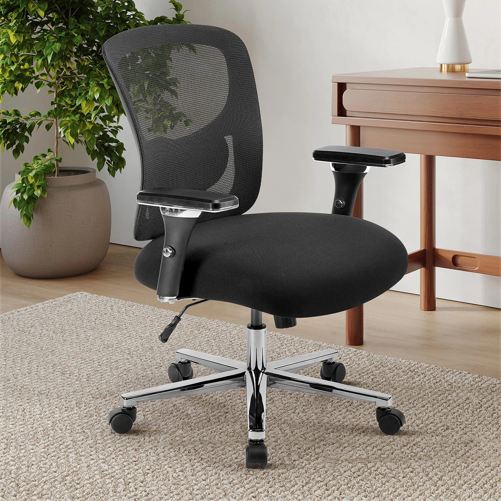 JHK 500lbs Heavy Duty Mesh Backrest Lumbar Support Office Chair Ergonomic Adjustable Height 4D Armrest Gaming Chairs for Home