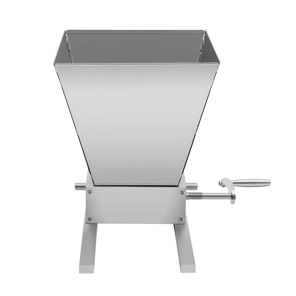4L Grain Mill Grinder,Stainless Steel Manual Malt Crusher Hand Crank/Electric Drill Grain Grinder Milling Barley Wheat Home Brew