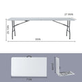 JHK Outdoor Garden Portable Folding Table Heavy Duty Foldable Table with Carrying Handle Safety Lock For Camping Picnic Table