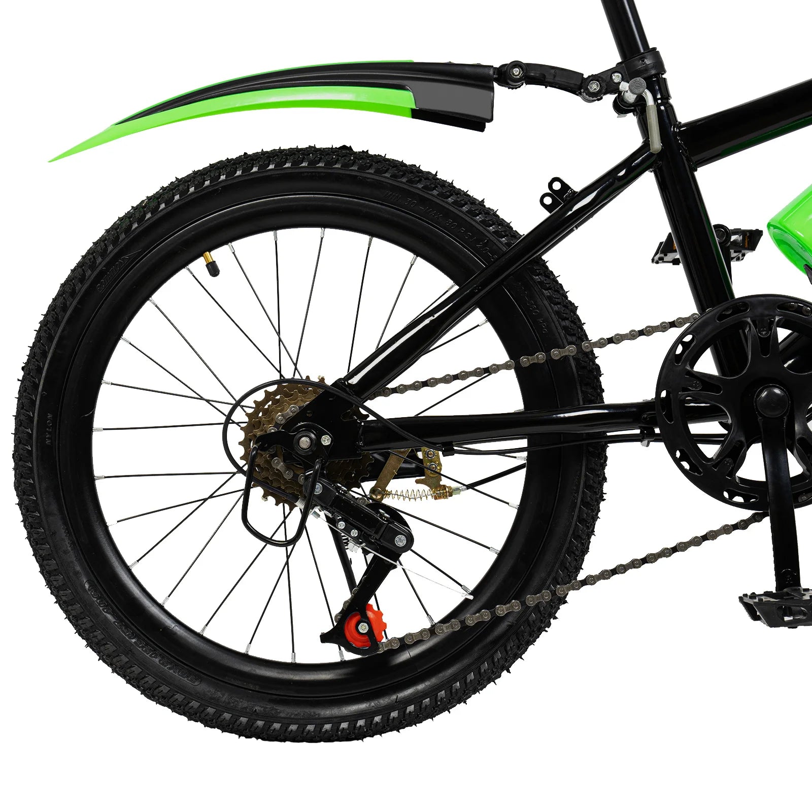 20" Mountain Bike 7 Speeds Kids Bicycle Dual-Disc Brakes Unisex Children's Bicycle Height Adjustable MTB Boys Girls Riding Bike
