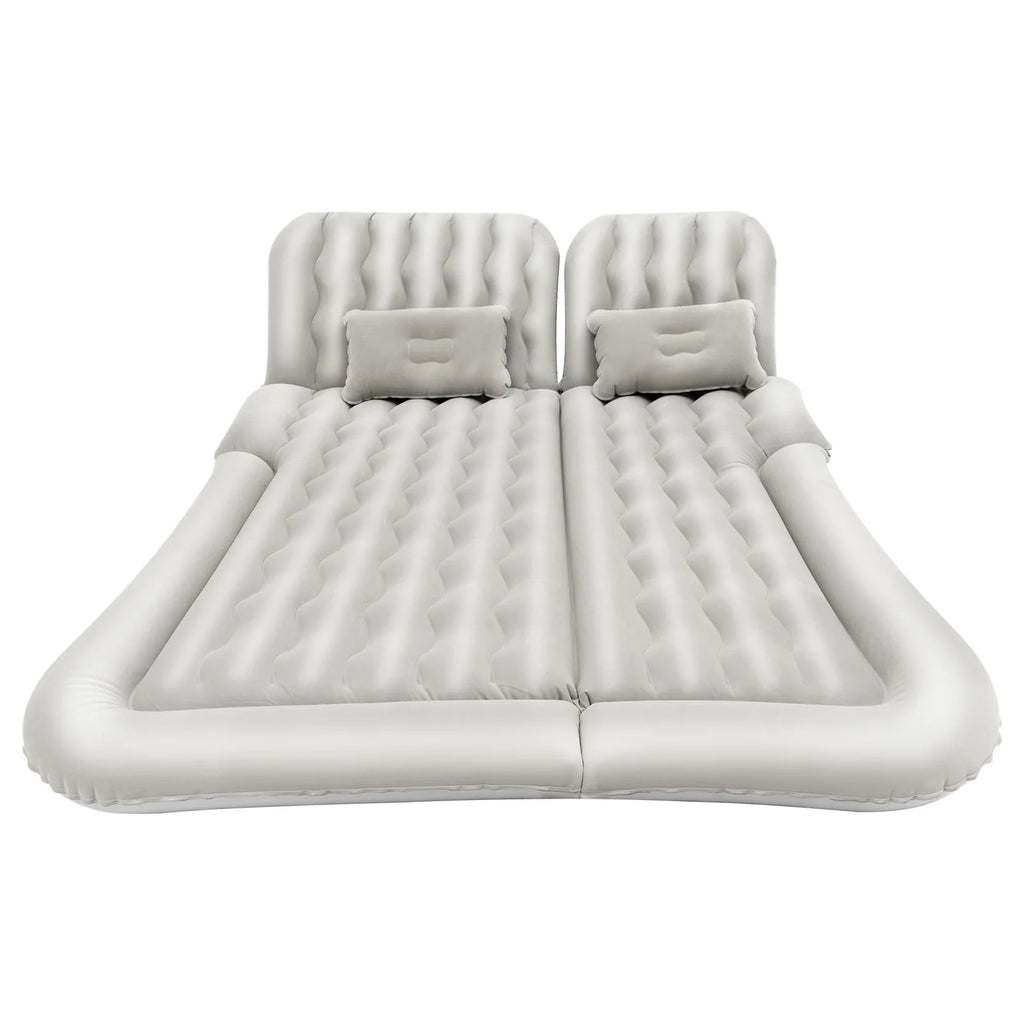 Universal Foldable Inflatable Bed Portable Inflatable Mattress Set Car Back Seat Sleeping Flocking Air Bed Cushion w/Pump+Pillow