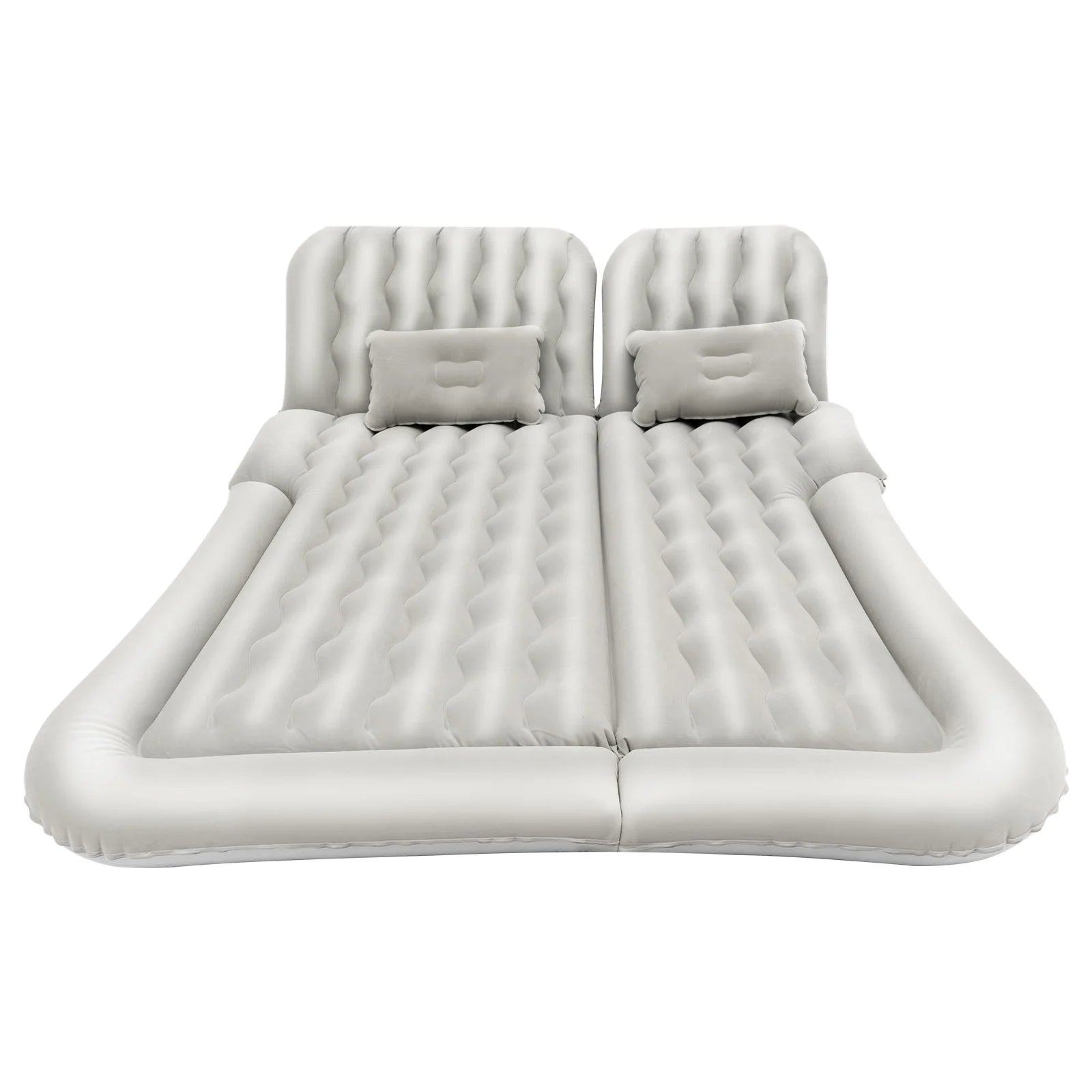 Universal Foldable Inflatable Bed Portable Inflatable Mattress Set Car Back Seat Sleeping Flocking Air Bed Cushion w/Pump+Pillow