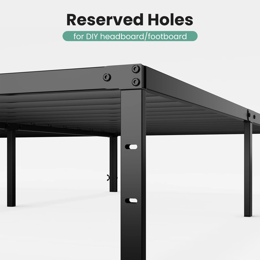 JHK Basic 12IN Twin Full Queen King Size Bed Frame Metal Platform Bedroom Frames with Storage Space Sturdy Steel Slat Support