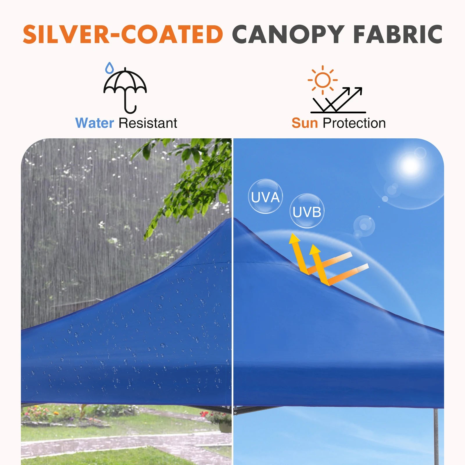 JHK 10x10ft Pop Up Outdoor Canopy Tent Easy Setup Shade Instant Portable Sun Shelter Canopy Tent with Sand Bags for Camping