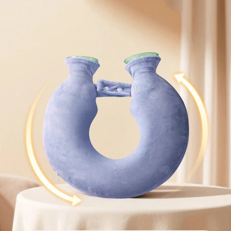 U-shaped Hot Water Bag For Neck Soft Plush Neck Warmer Hot Water Bottle Winter Warming Supplies Hot cold compress Physiotherapy