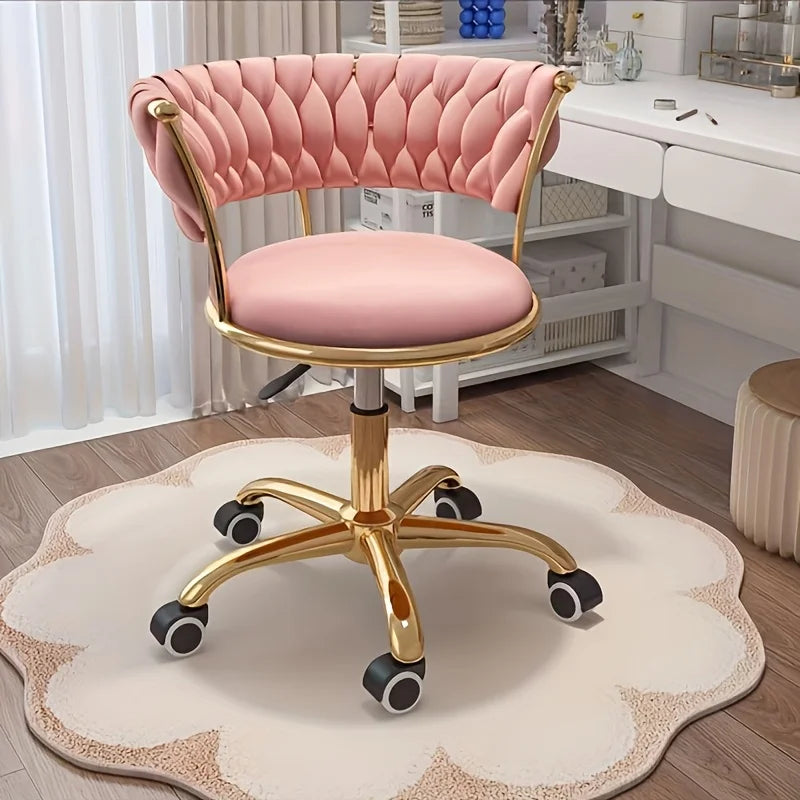 Dressing Chair，Swivel Adjustable Height Vanity Stool, Accent Chair for Bedroom Makeup, Salon, Spa & Home Office