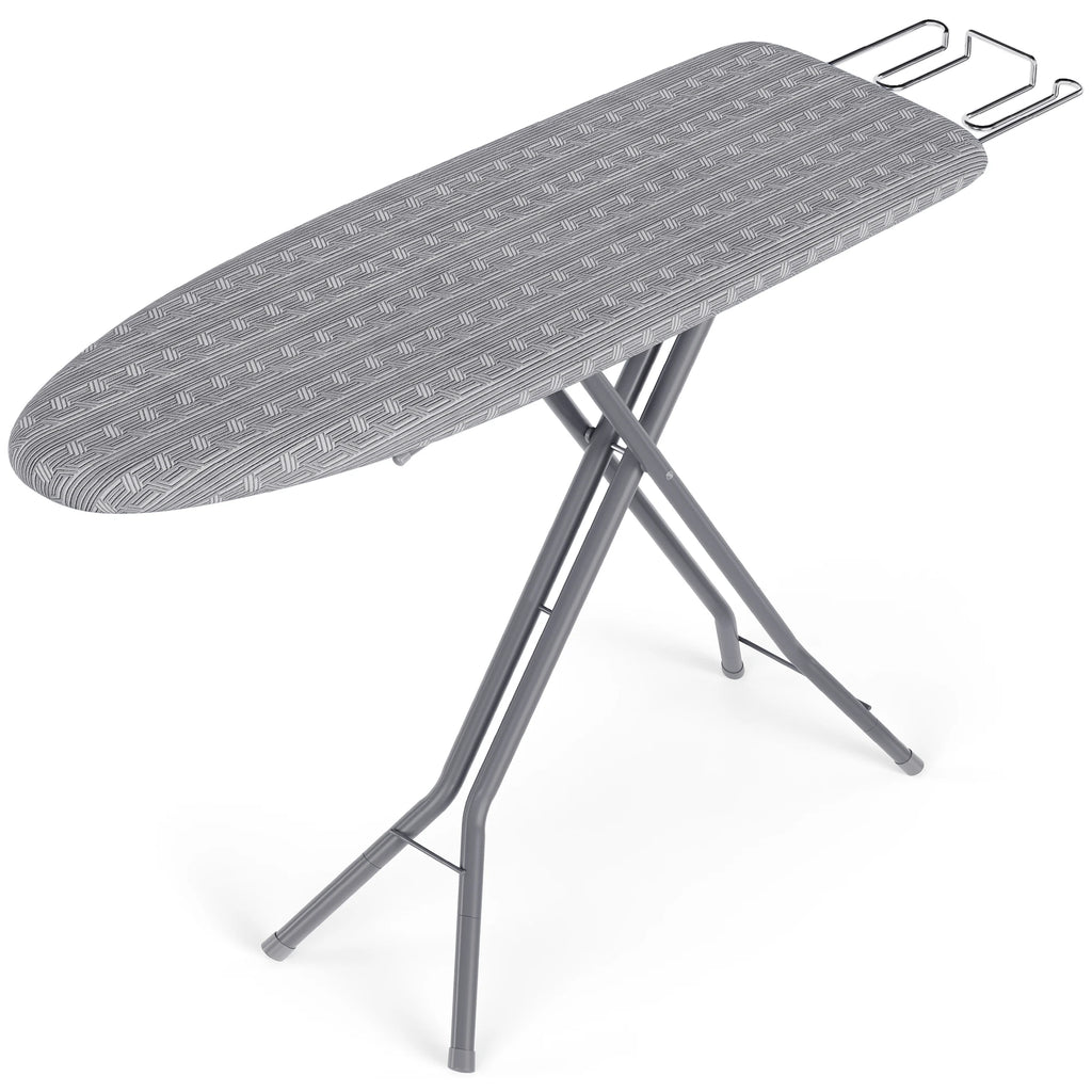 SONGMICS Ironing Board, Foldable Iron Board, Height Adjustable up to 35 Inches, with 4 Layered Cover and Pad, Iron Rest, Hook, S