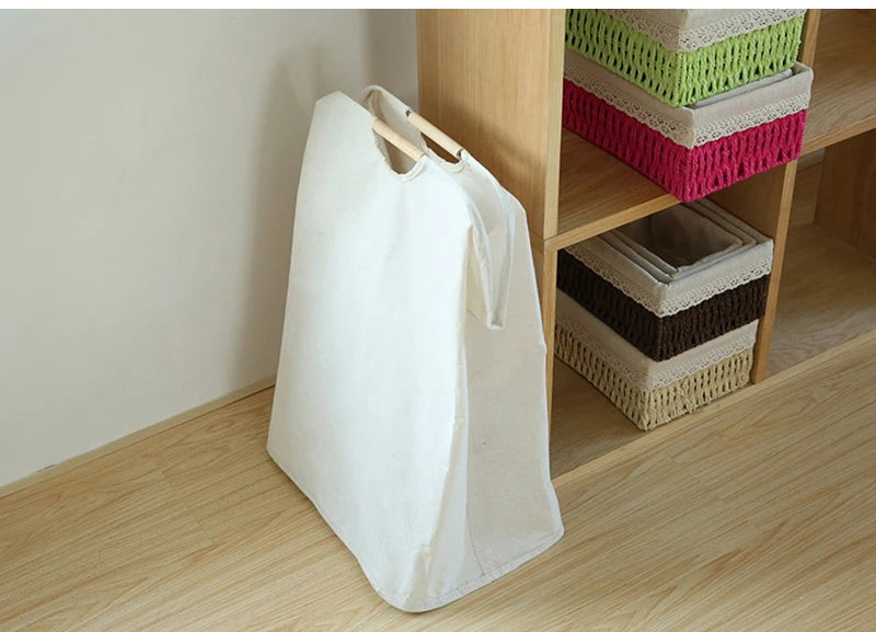 1pc Collapsible Laundry Basket with Handle Large Capacity Household Bathroom Dirty Clothes Storage Basket Clothes Organizer