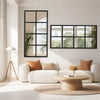 JHK 16" x 32"  Set of 2 Standing Hanging Full Body Wall Mirror Rectangle Window Pane Decorative Mirror Metal Framed Mirror