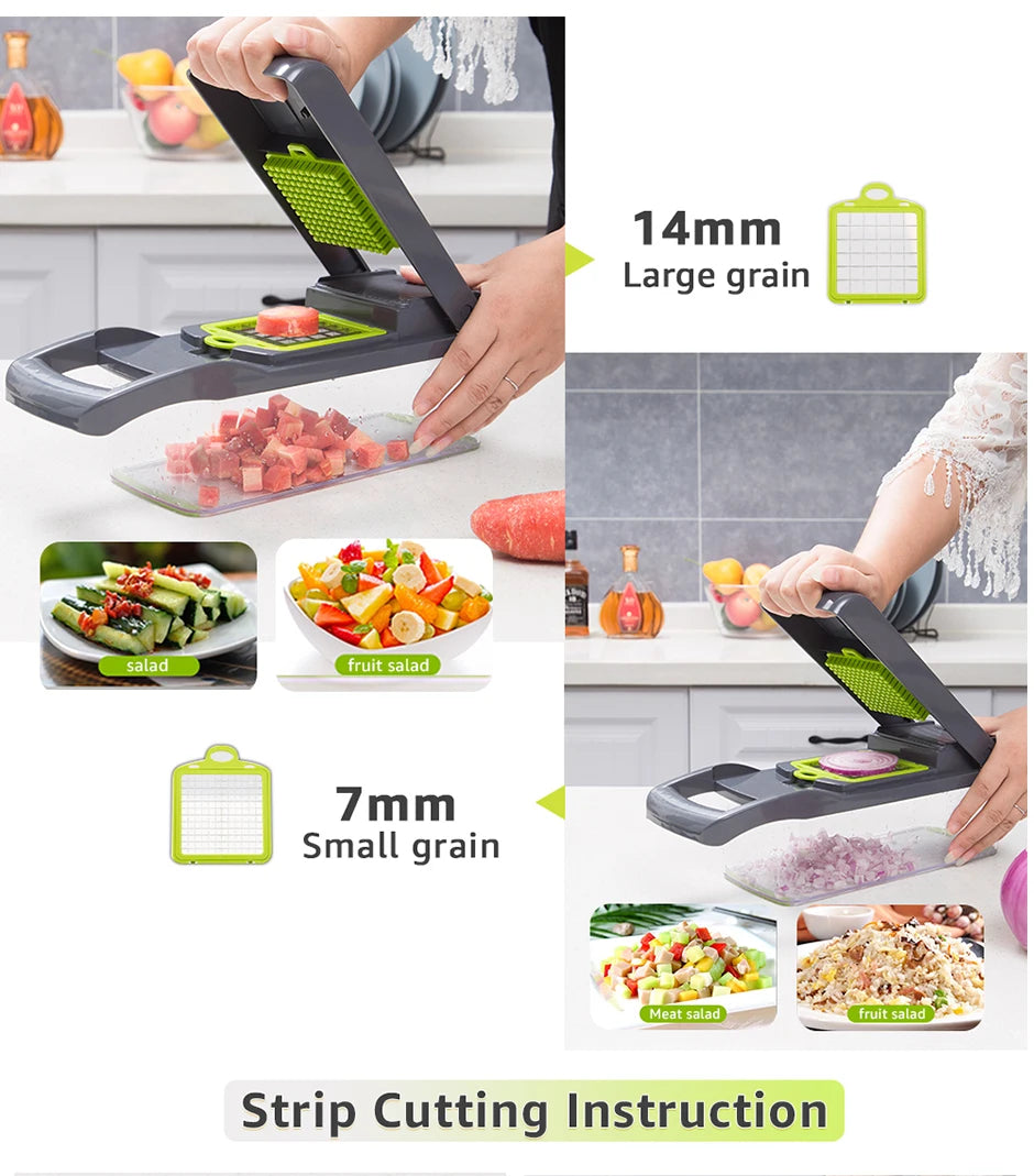 Vegetable Chopper Multifunctional Grater Cutter  - Kitchen Accessories Manual Fruit Slicer Potatos Shredders Cheese Onions Slicers