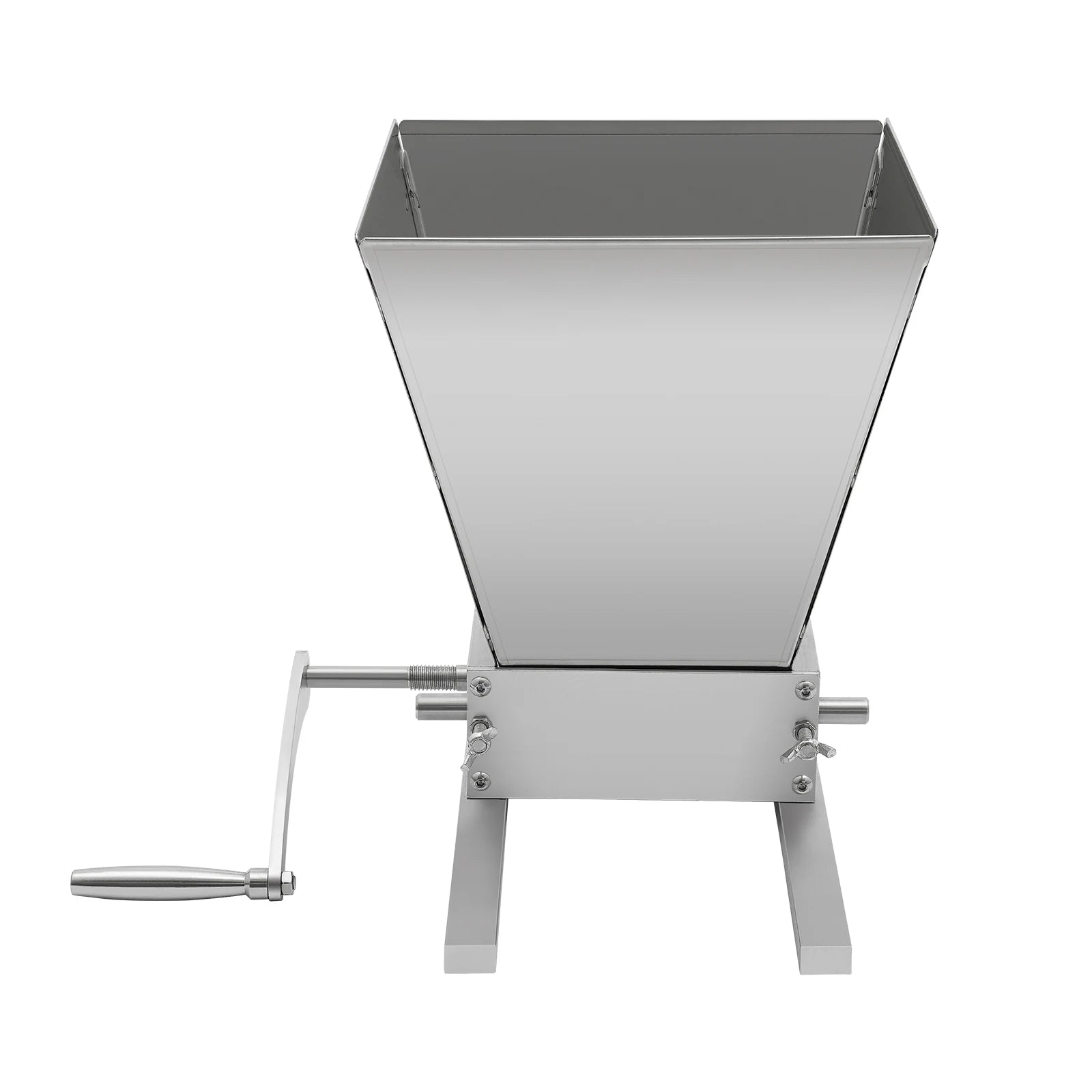 4L Grain Mill Grinder,Stainless Steel Manual Malt Crusher Hand Crank/Electric Drill Grain Grinder Milling Barley Wheat Home Brew