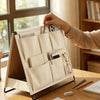 1pc Office Desk Storage Rack Multi-pocket Item Organizer Pen Holder Desktop Neat Foldable Storage Pocket Save Space