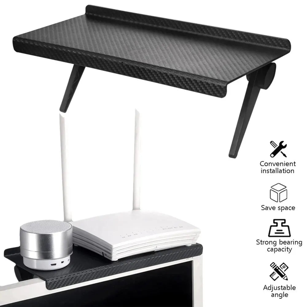 1PC Computer and TV Screen Storage Rack Wireless Router Set-top Box Rack No Perforated Storage Bracket Divine Tool Hot Selling