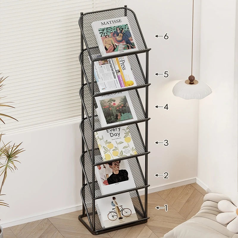 Magazine Storage Rack Newspaper Rack Display Materials Brochure Newspaper Floor Single Page Display Rack Magazine Holder