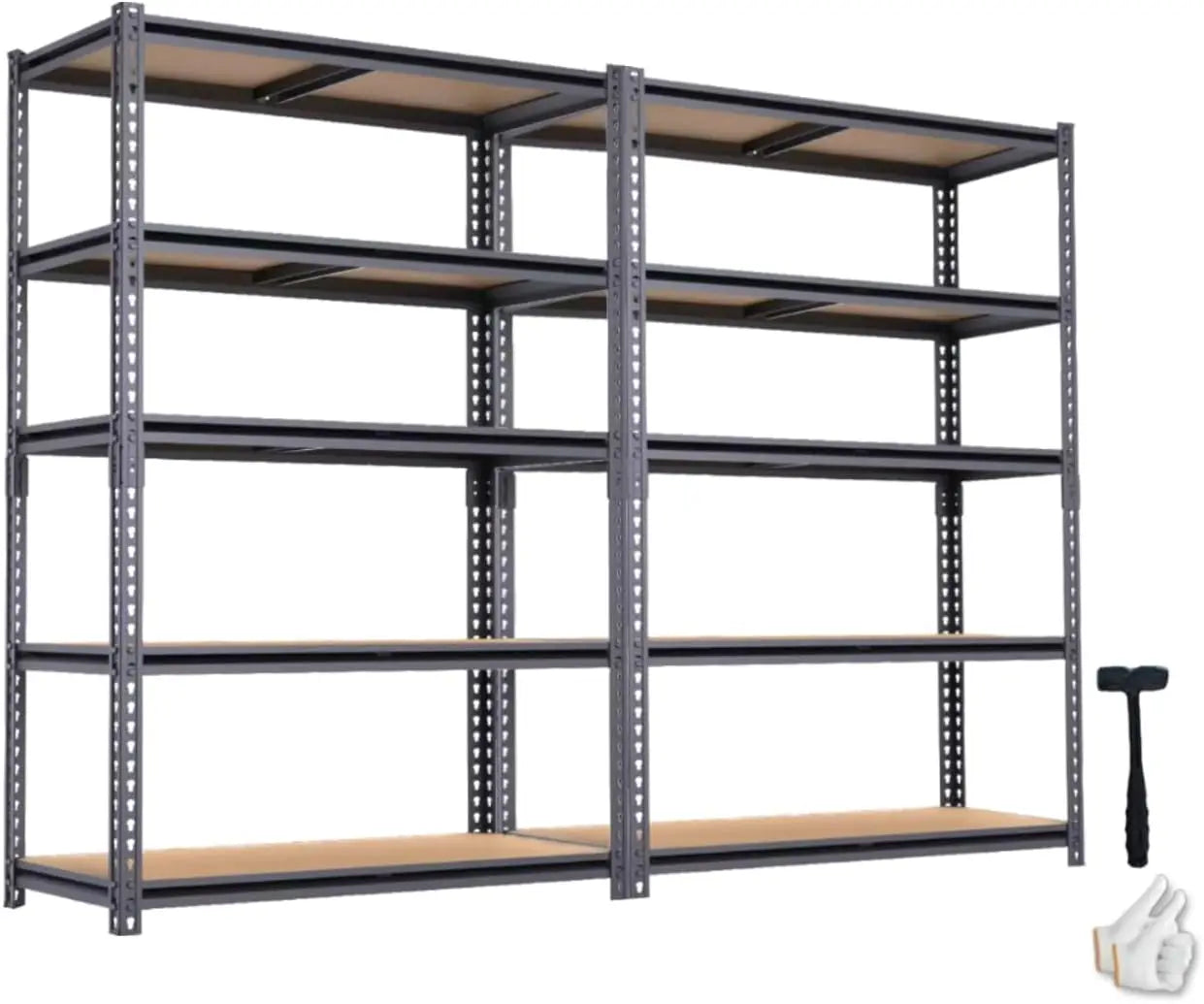 Heavy Duty Garage Shelving Unit 2400 LBS Steel Adjustable Rack 12x28x60