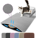 NEWc Large Size Cat Litter Mat-Advanced Honeycomb Double Layer Design,Urine Waterproof,Easy Cleaning,Scatter Control,Stay Clean