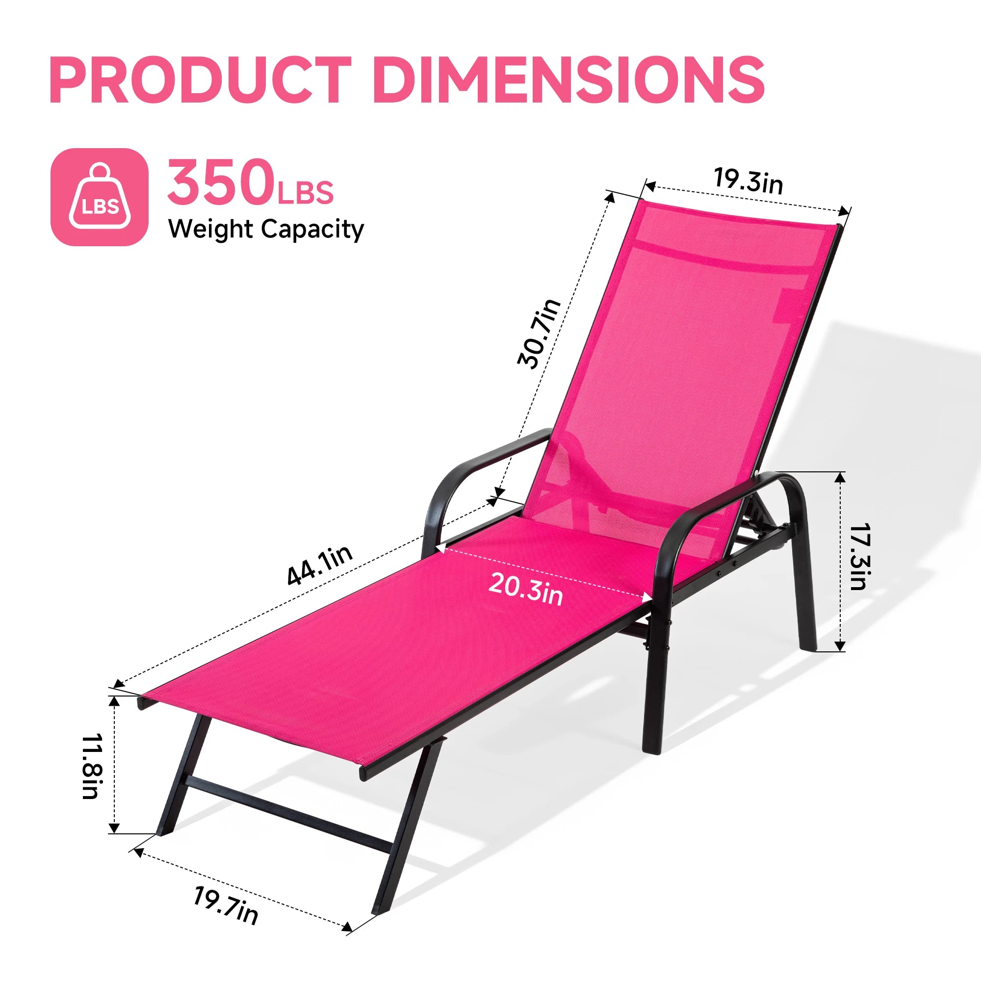 JHK Portable 8-legged Folding Beach Chair Outdoor Sun Chairs with Armrests Metal Frame Lounge Recliner Chair for Patio Backyard