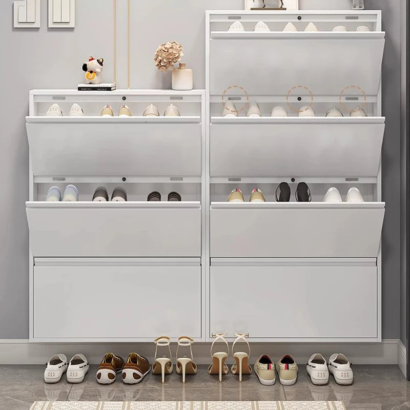 Metallic Ultra Thin Shoe Cabinet Multifunction Indoor Hallway Shoe Cabinet For Home Entrance Scarpiera Mobile Cabinet Furniture