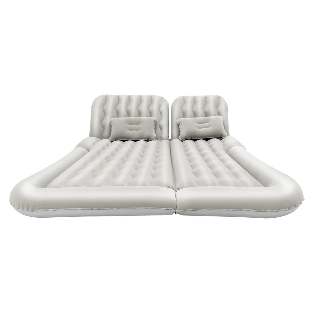 Universal Foldable Inflatable Bed Portable Inflatable Mattress Set Car Back Seat Sleeping Flocking Air Bed Cushion w/Pump+Pillow