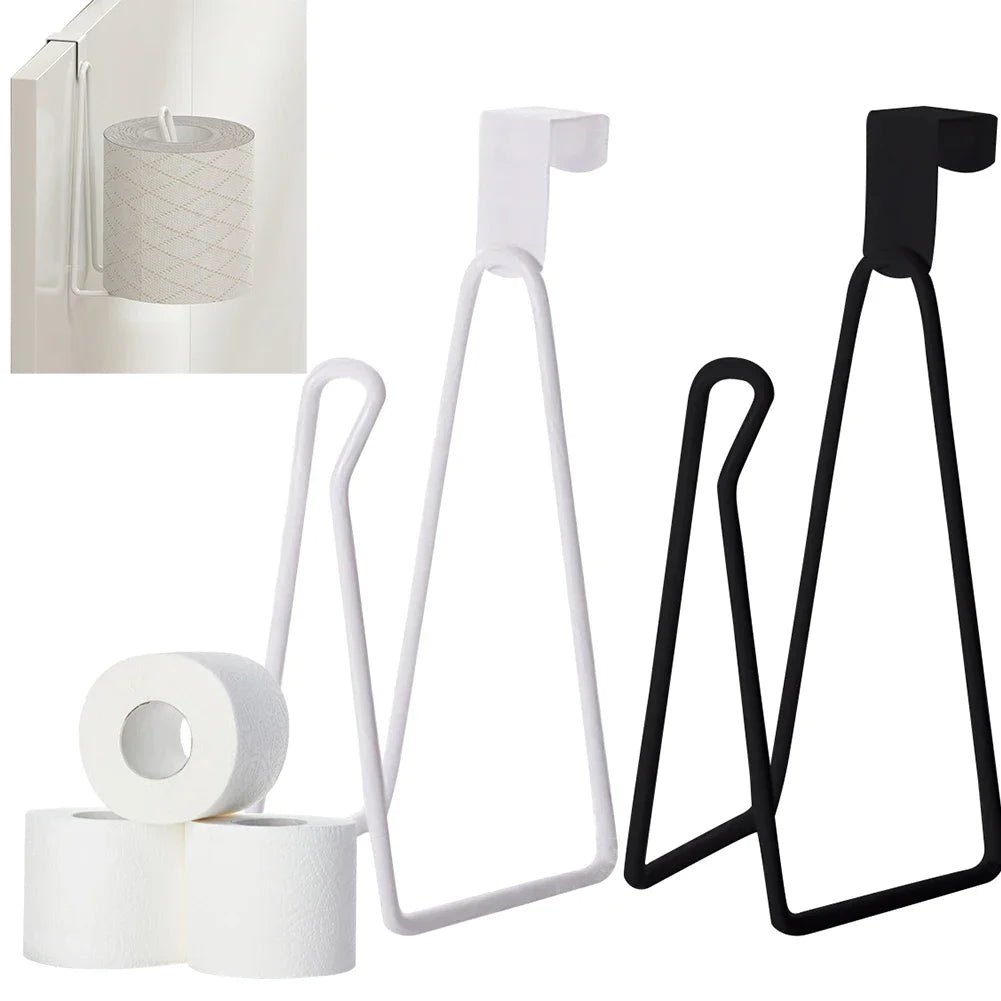 Stainless Steel Wall-Mounted Toilet Paper Holder - No Drill Space-Saving Design, Bathroom & Outdoor Storage Toilet Accessories