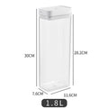 Pasta Storage Box Transparent Plastic Grain Seal Tank Spaghetti Storage Container Moisture-Proof Snack Jar Kitchen Food Tank